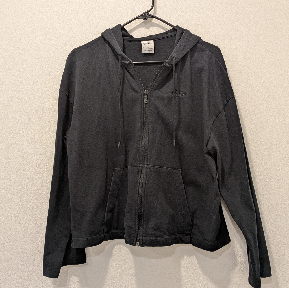 Nike Womens Black Hoodie Jacket - size M